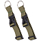 Gorgecraft 2Pcs Polyester Luggage Straps, Adjustable Suitcase Belt Straps Accessories for Connecting Luggage, with Iron Loose Leaf Binder Hinged Rings & Plastic Side Release Buckle, Olive Drab, 155~200x33x11mm