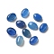 Natural Blue Agate Cabochons, Oval, 7x5x2~3mm