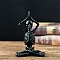 Resin Yoga Skeleton Figurines, for Home Office Desktop Decoration, Black, 105x55x160mm