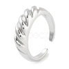 Rack Plating Brass Open Cuff Ring for Women RJEW-Z059-02P-01-1