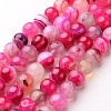 Natural Striped Agate/Banded Agate Beads Strands X-G-D845-01C-8mm-1