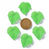 Frosted Transparent Acrylic Grape Leaf Pendants X-PAF002Y-7-4