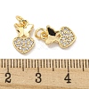 Brass Micro Pave Clear Cubic Zirconia Charms KK-Z044-22G-3