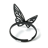 Hollow Butterfly Alloy Adjustable Rings for Women RJEW-K275-50EB-3