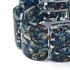 Dyed Natural Imperial Jasper & Synthetic Opal Stretch Bracelets BJEW-G702-01D-3