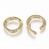 Brass Micro Pave Clear Cubic Zirconia Twister Clasps ZIRC-S067-119-NF-3