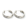 Brass Micro Pave Cubic Zirconia Huggie Hoop Earrings EJEW-A058-07P-1