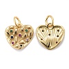 Brass Micro Pave Colorful Cubic Zirconia Charms KK-P192-06G-2