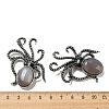 Natural Grey Agate Octopus Brooch G-Z050-01C-3