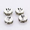 Brass Rhinestone Spacer Beads RB-A014-Z7mm-12S-NF-1