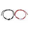 2Pcs 2 Style YinYang Alloy Link Bracelets Set BJEW-JB10175-4