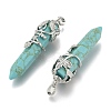 Synthetic Turquoise Pointed Pendants G-O164-02-P03-2