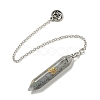 Bullet Gemstone Pointed Dowsing Pendulums AJEW-B106-01AS-2