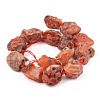 Rough Raw Natural Carnelian Beads Strands G-F595-I07-3