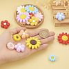 Beadthoven 19Pcs 19 Styles Flower Food Grade Eco-Friendly Silicone Beads SIL-BT0001-05-14