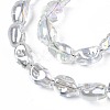 Electroplate Transparent Glass Beads Strands EGLA-N006-028-A04-3