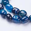Natural Striped Agate/Banded Agate Beads Strands G-I198C-B-13-3