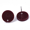 Cellulose Acetate(Resin) Stud Earring Findings KY-R022-018-4