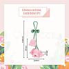 DICOSMETIC 3Pcs 3 Colors Lily of the Valley Kintting Cotton Wool Pendant Decorations HJEW-DC0001-03-2