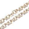 Iron Cable Chains Necklace Making MAK-N034-003B-G-1