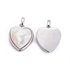 Natural White Shell Mother of Pearl Shell Pendants BSHE-F011-04A-P-2
