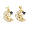 Brass Micro Pave Cubic Zirconia Pendants KK-H441-24G-4