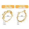 SUPERFINDINGS 8Pcs 4 Style Rack Plating Brass Open Cuff Ring Settings KK-FH0006-84-2