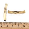 Brass Curved Tube Beads KK-B120-01C-G-3