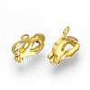 Brass Clip-on Earring Findings X-KK-R071-11G-1
