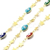 Handmade Enamel Horse Eye with Evil Eye Link Chain CHC-I045-15G-1