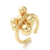 Brass Open Cuff Rings for Women RJEW-M169-02G-3