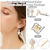 Beebeecraft 10Pcs Diamond Shape Brass Stud Earring Findings KK-BBC0012-63-2