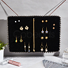 Rectangle Velvet Earrings Hanging Display Stands EDIS-WH0022-12B-4