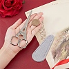 SUNNYCLUE 2Pcs 2 Styles Stainless Steel Embroidery Scissors & Imitation Leather Sheath Tools TOOL-SC0001-36-3