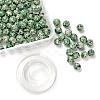 100Pcs 8mm Natural Green Spot Jasper Round Beads DIY-LS0002-60-2