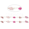 304 Stainless Steel Nuggets Gemstone Link Chains CHS-P016-49G-01-2
