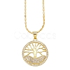 Brass Micro Pave Cubic Zirconia Pendant Nrcklaces PW-WG36503-02-1