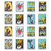 16Pcs 8 Styles Printed Opaque Acrylic Pendants SACR-CJ0001-41-1