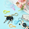 Opaque Solid Color Bulb Shaped Plastic Push Gate Snap Keychain Clasp Findings KY-YW0001-55-5
