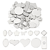 PandaHall Elite 72Pcs 12 Styles 304 & 201 Stainless Steel Stamping Blank Tag Pendants STAS-PH0005-58-1