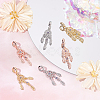 DICOSMETIC 18Pcs 3 Colors Rack Plating Alloy European Dangle Charms FIND-DC0001-25-5