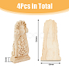Rubber Wood Carved Onlay Applique AJEW-WH0248-464-2