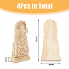 Rubber Wood Carved Onlay Applique AJEW-WH0248-464-2