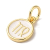 Real 18K Gold Plated Brass Enamel Charms KK-L216-001G-L02-2