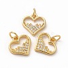 Rack Plating Brass Micro Pave Cubic Zirconia Charms ZIRC-K089-02G-2