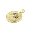 Brass Micro Pave Cubic Zirconia Pendants KK-E111-04G-2