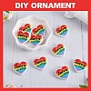 10Pcs Multi-color Love Silicone Beads JX655A-5