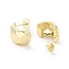 Hexagon Brass Stud Earrings EJEW-P254-03G-2