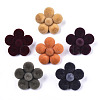 Flocky Acrylic Shank Buttons X-OACR-N010-021-2