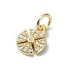 Brass Micro Pave Claer Cubic Zirconia Charms KK-H475-42G-2